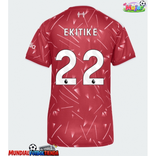 Camiseta Liverpool Hugo Ekitike #22 Primera Equipación Replica 2026-27 para mujer mangas cortas